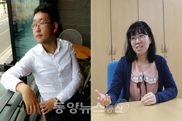 (왼쪽부터) 김경태 씨, 이현주 과장. 단국대 제공.