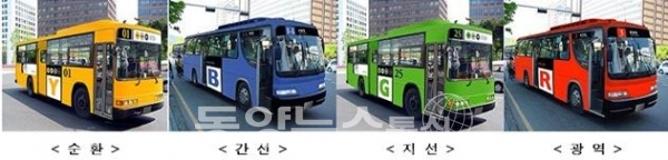 시내버스 유형과 차량 색상(사진=서울시청 제공)
