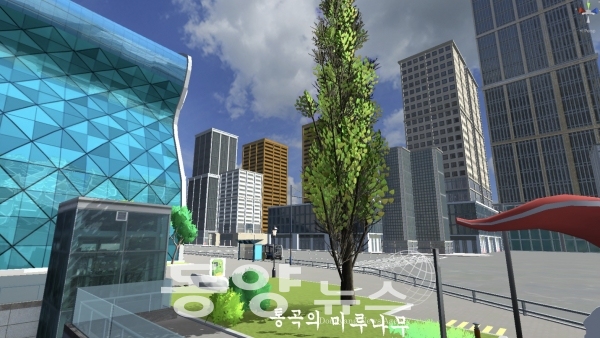 메타버스 서울광장에 식재된 통곡의 미루나무(사진=서울시 제공)
