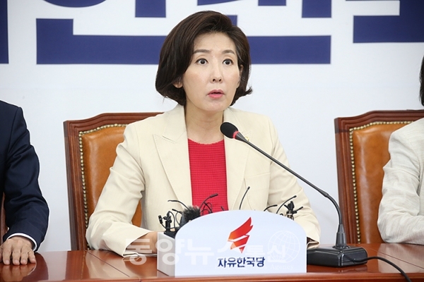 나경원 자유한국당 원내대표(사진=자유한국당 제공)
