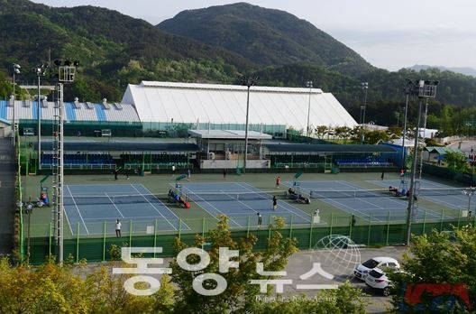 대회가 열리는 순창공설운동장 테니스코트 전경 (사진=대한테니스협회 제공)