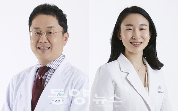(왼쪽부터) 심세훈 교수, 김지선 교수. (사진=순천향대 천안병원 제공)