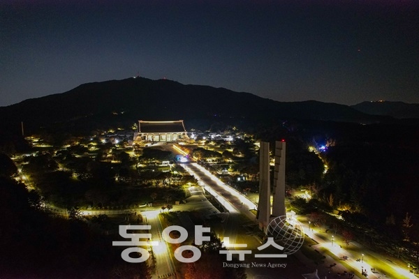독립기념관 야간 전경. (사진=충남 천안시 제공)